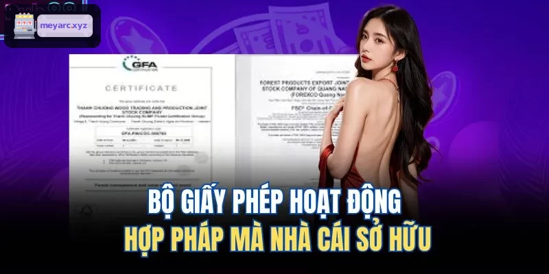 Bộ giấy phép hợp pháp được GG88 sở hữu